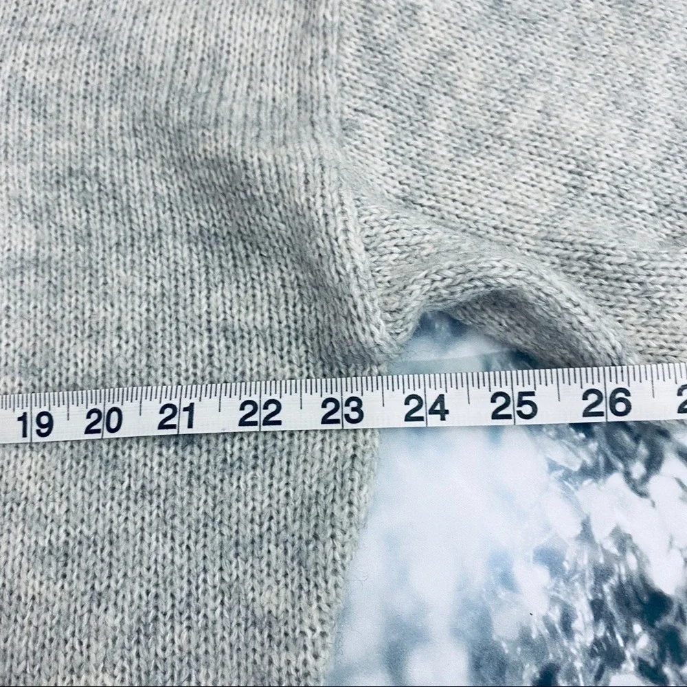H&M Grey Alpaca Wool Blend Cowl Neck Cropped‎ Knit Sweater Small 0233852 0
